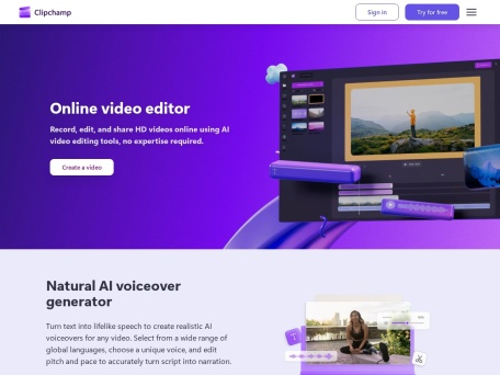 Clipchamp 界面预览